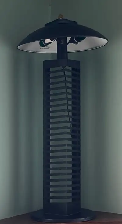 Vintage 1980s Postmodern Metal Skyscraper Lamp, View more