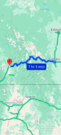 Calgary to Kamloops 