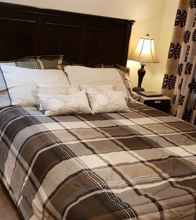 100% Cotton Queen size comforter/duvet with sheets , pillow case in Bedding in Peterborough - Image 2