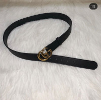 Gold double Gucci belt