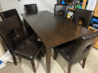 Solid wood table with chairs 