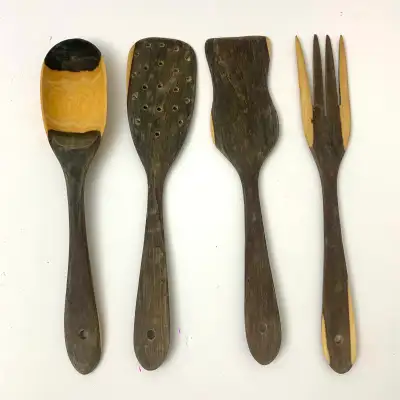Wooden Kitchen Utensils Set Spoon Spatula Cooking Tools 4, View more