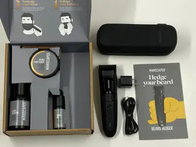Brand new 8 piece kit. 20 length settings. Comes with: - The Beard Hedger - Travel Case - AC adapter...