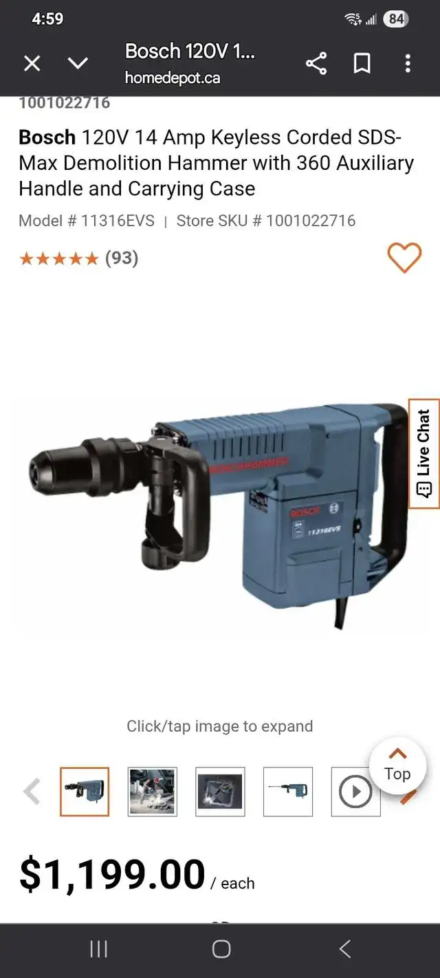 BOSCH SDS MAX DEMOLITION  HAMMER in Power Tools in Hamilton - Image 3
