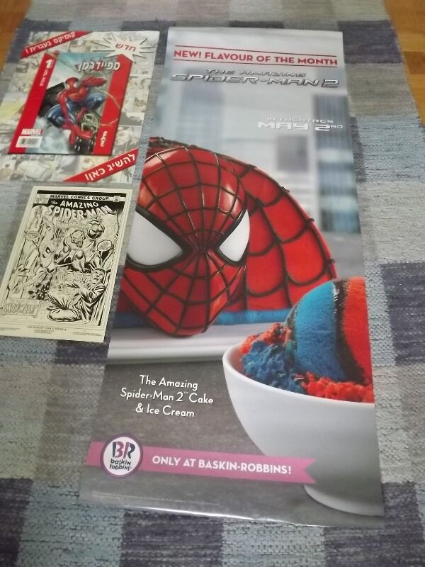 SPIDERMAN 2 GIANT BASKIN ROBBINS PROMO BANNER POSTER/2014 in Arts & Collectibles in City of Toronto - Image 2