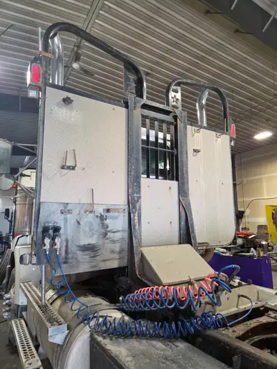 Heavy duty cab guard. Approved for logger application.