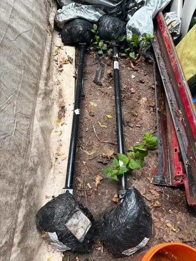 2 axles with hubs and all bought new ,never installed , 48" (4') center spring to center spring ,4 b...