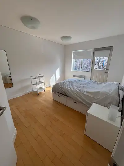 4 1/2 complètement meublé ou semi-meublé selon la demande - deux grandes chambres avec rangements -...