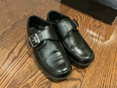 Kids Ducati formal black shoes in size 1-2. , View more