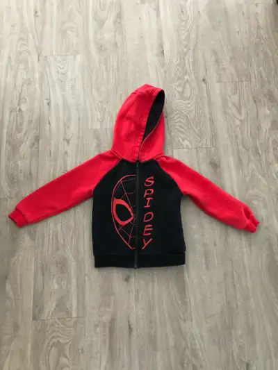 Black & red Zip up with hood