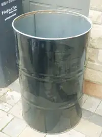 Clean Metal Barrel for Storage or Fire