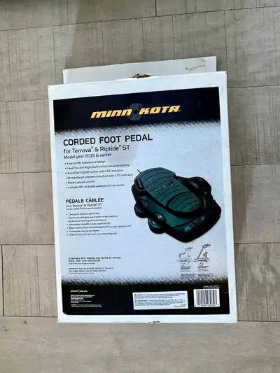 Minn Kota Corded Foot Pedal for Terrova & Riptide ST Model year 2016 or earlier Like new, nearly nev...