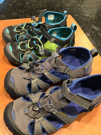 Keen Clearwater…waterproof sandals, size 4 and 6. Youth.