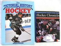 TWO BOOKS//PICTORIAL HISTORY of HOCKEY // HOCKEY CHRONICLES