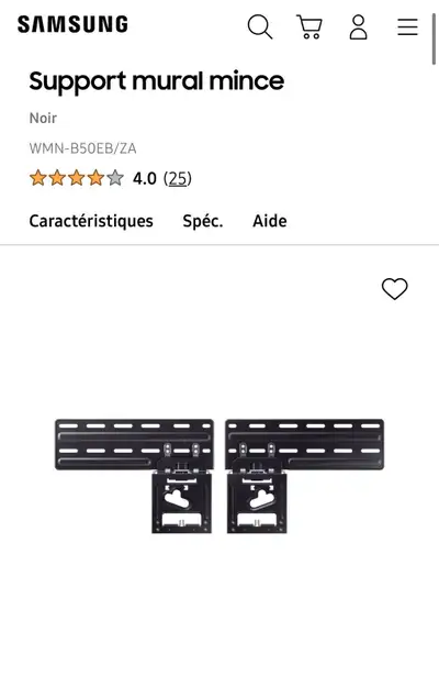 Support mural Tv Samsung slim, View more