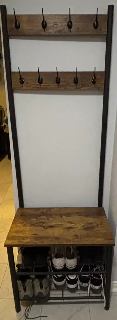 Coat Shoe Rack w/ Bench, View more
