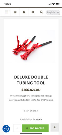 Deluxe double tubing tool for maple syrup producers