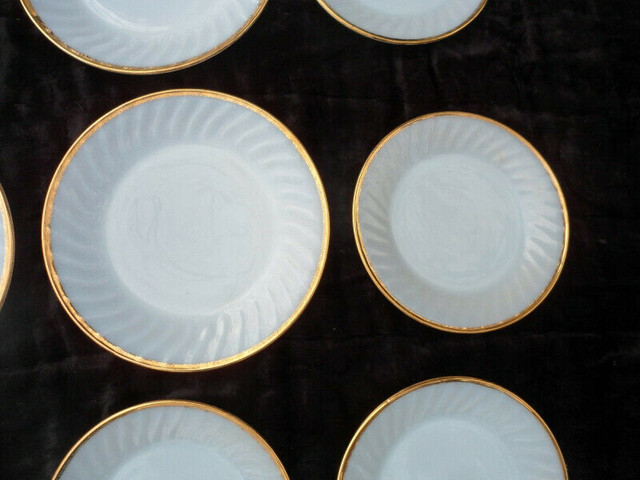Lot of 12 Vintage Fire King Large & Medium Bowls White Gold Trim in Kitchen & Dining Wares in St. Catharines - Image 2
