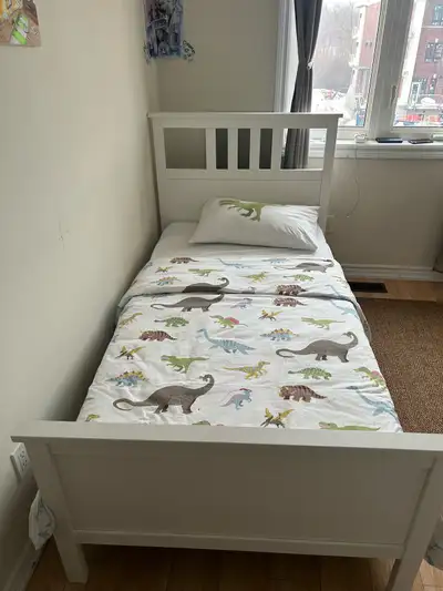 IKEA - White Twin Bed Frame and mattress, View more