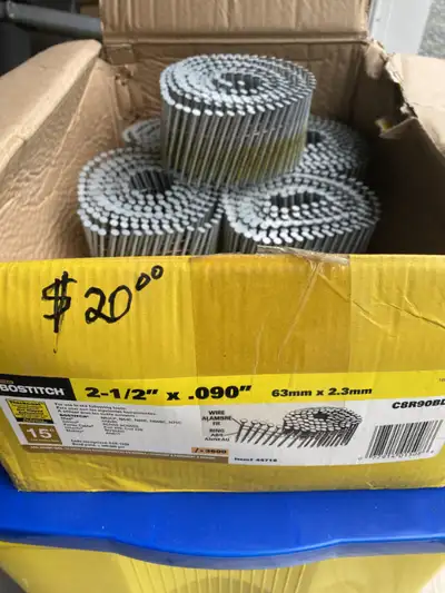 Coil nail rolls 2 1/2 " Bostitch brand, View more
