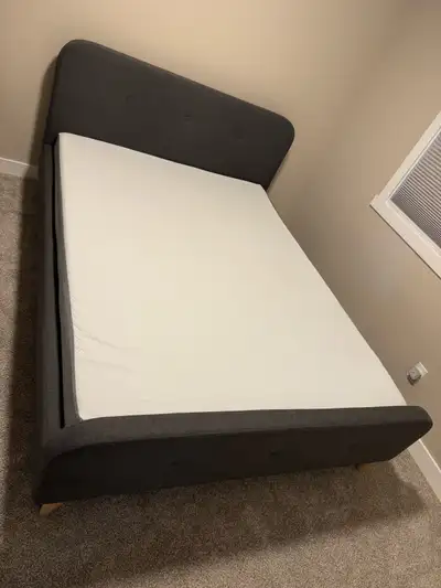 Queen Bed Frame and Mattress, View more