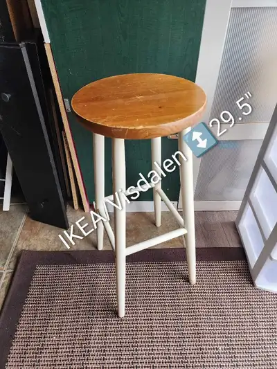 29.5in Wood Tall Bar Stools,(IKEA /VISDALEN) Round Top Wooden, View more