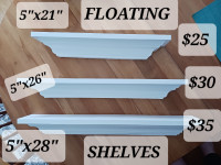 FLOATING SHELVES: Wood shelves. Just built!shelf       size