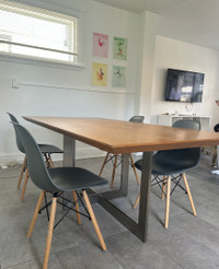 Wood and Metal Dining Table For SALE!
