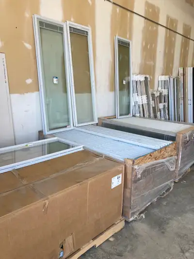 Storm/screen doors, door glass inserts, & hardware Blowout Sale, View more