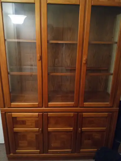 Nice Hardwood China Cabinet for Sale.
