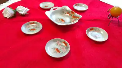 6 piece cookie/nut/pretzel dish/coaster set, View more