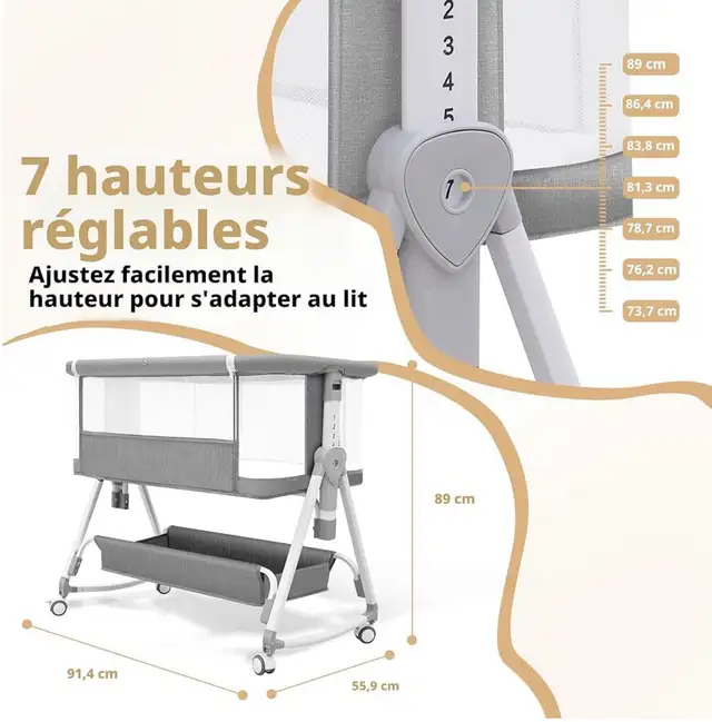 Landau pour bébé / baby bassinet in Kids in City of Montréal - Image 4