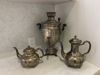 Silver Samovar and tea/coffee service