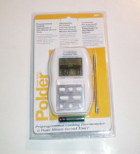 Polder Accu-Touch Thermometer & Timer - Black