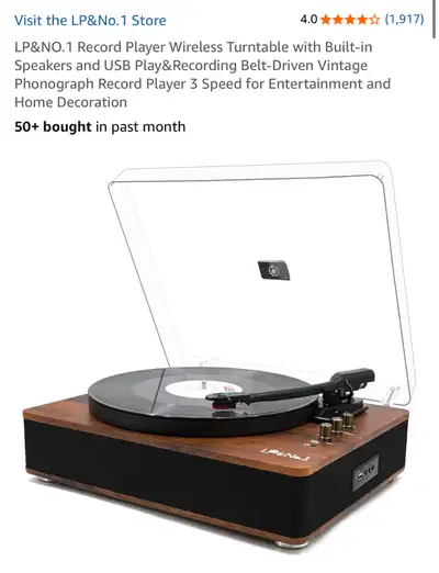 LP&NO.1 Record Player Turntable , View more