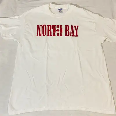 North Bay Canada Flag Tshirt Men’s XL White Gildan Tee EUC, View more