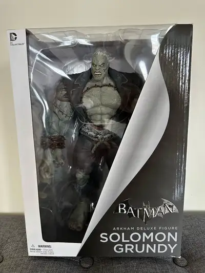 Batman Arkham Deluxe Figure Solomon Grundy. Figure and box in mint condition. Never displayed. Figur...