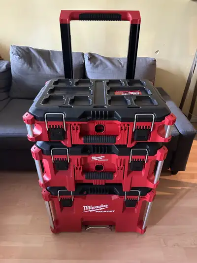 Milwaukee Packout Portable Tool Storage Never Used! No tools have been placed in bins! Perfect Condi...