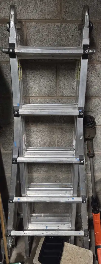 Aluminum multi task ladder, 21 ft, Good condition