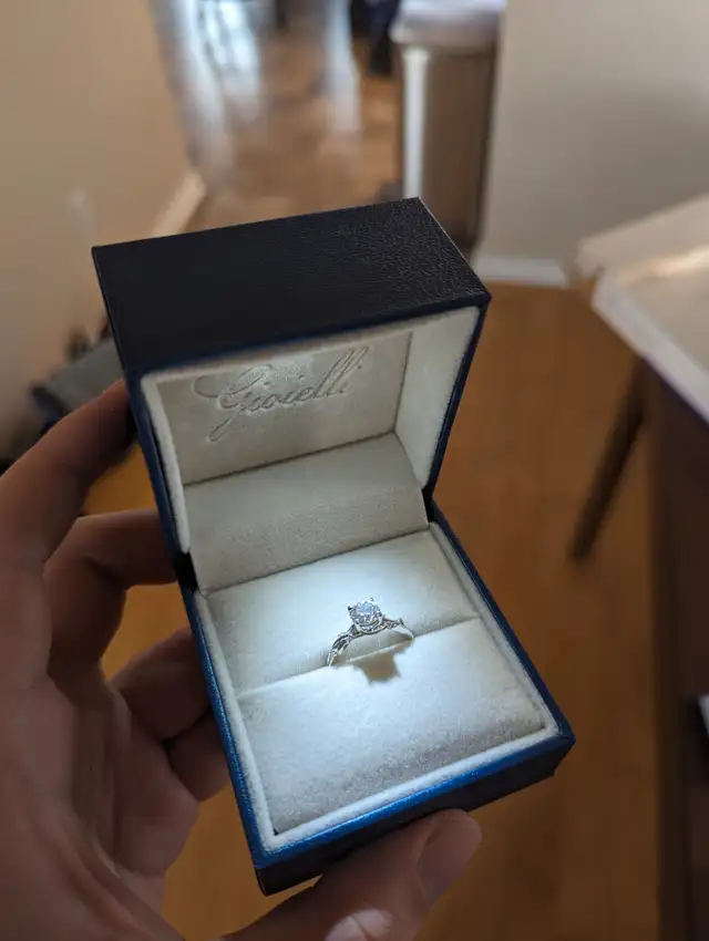 1.02 carat lab grown diamond ring with twig/leaf ring white gold62863274140545122
