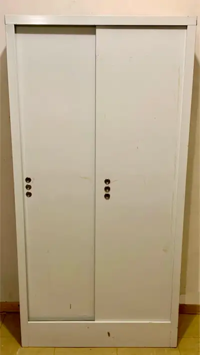 White Metal Storage Cabinet, View more