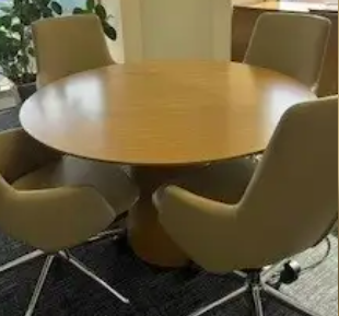 Round Wooden Conference / Dining Table in Dining Tables & Sets in City of Toronto - Image 3