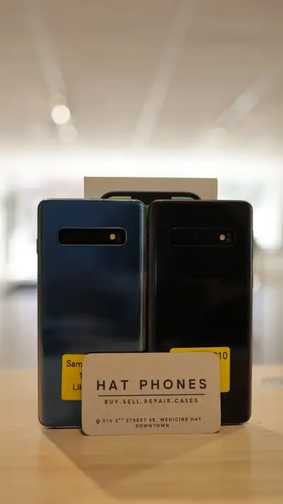 Samsung S10 128gb , Unlocked, ️ ️90 Days Warranty included Hat Phones – Downtown Medicine Hat 516 3r...