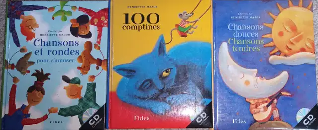 Qty 3 x Chansons Roundes & Douces / Tendres Livres FRENCH Books in Multi-item in London - Image 2