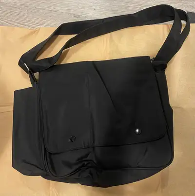 Black Travel Crossbody Laptop Bag, View more