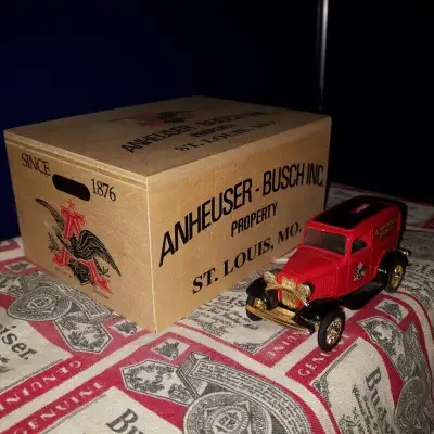 This item is a RARE Anheuser Busch 1940's Ford Panel Delivery diecast Van. 1:64 scale and includes i...