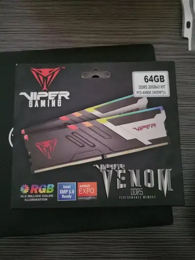 64GB DDR5-5600 RAM Patriot Viper Venom (2 x 32GB), View more