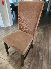 4 fabric cushioned dining chairs