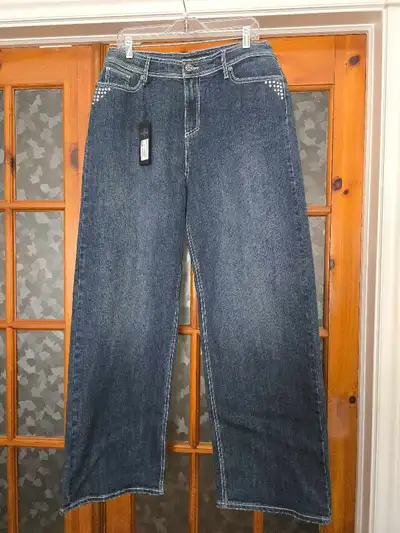 Y2K Size 34 Affliction Penelope Blue Wash Wide Leg Relaxed Jeans, View more