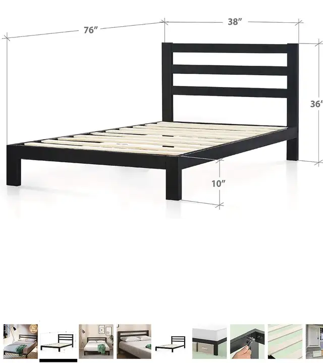 cadre de lit plate-forme in Beds & Mattresses in City of Montréal - Image 5